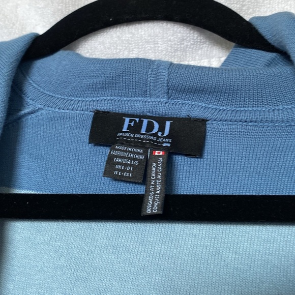 FDJ colorblock hoodie cardigan - Picture 2 of 4